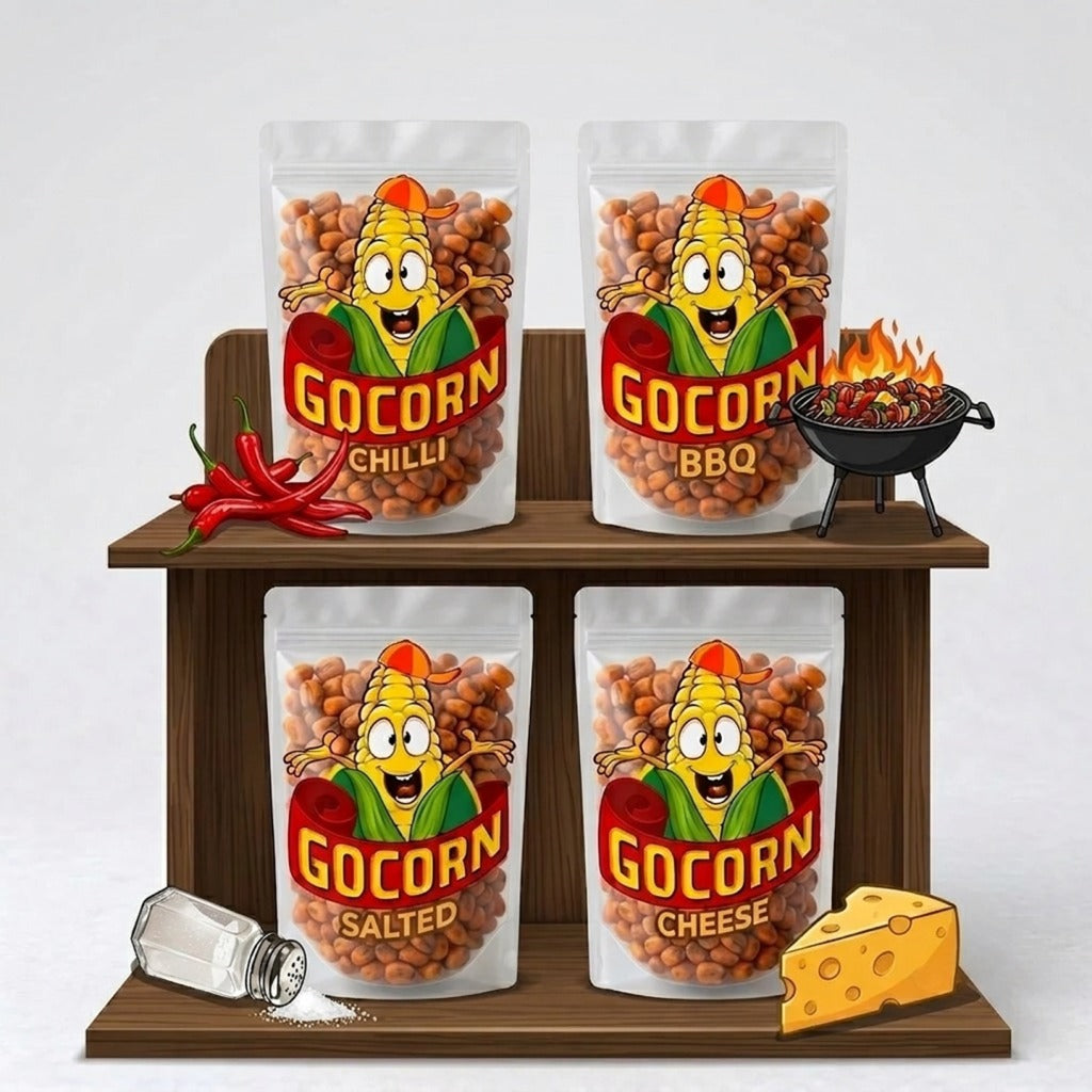 Crunchy Corn Nuts (4 Flavours) Sample Kit 4X50g
